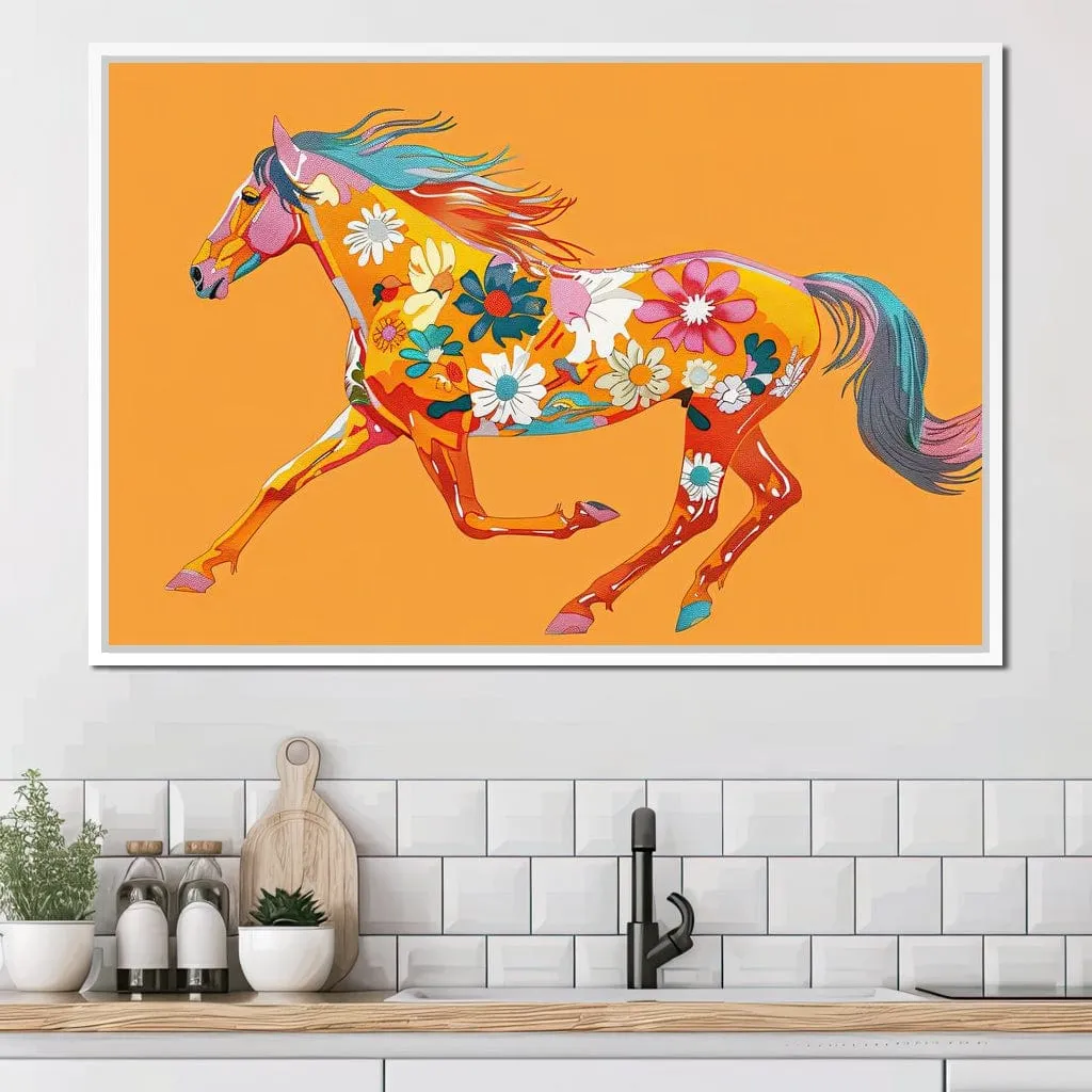 Blooming Horse on Tangerine