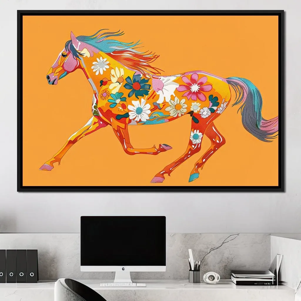 Blooming Horse on Tangerine