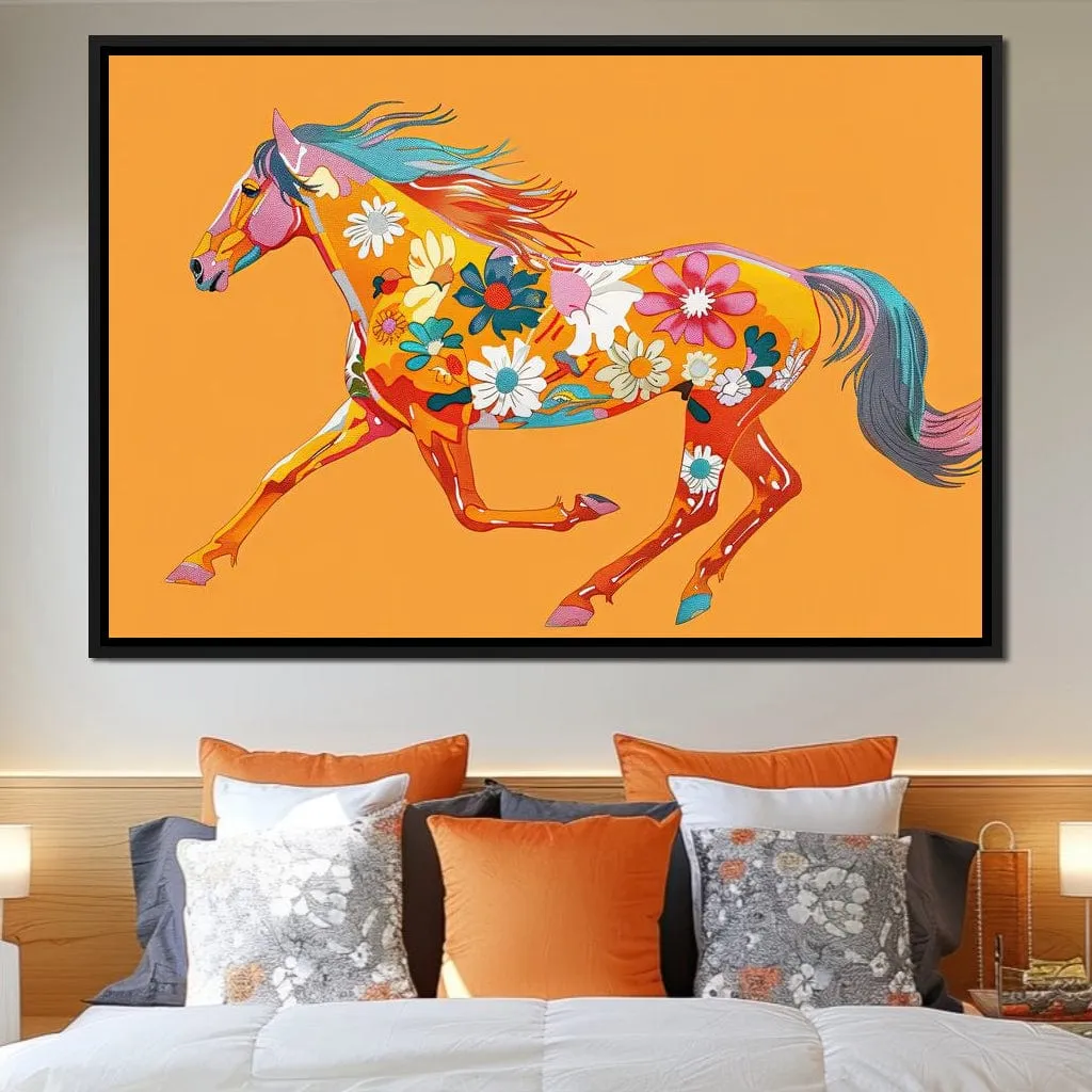 Blooming Horse on Tangerine