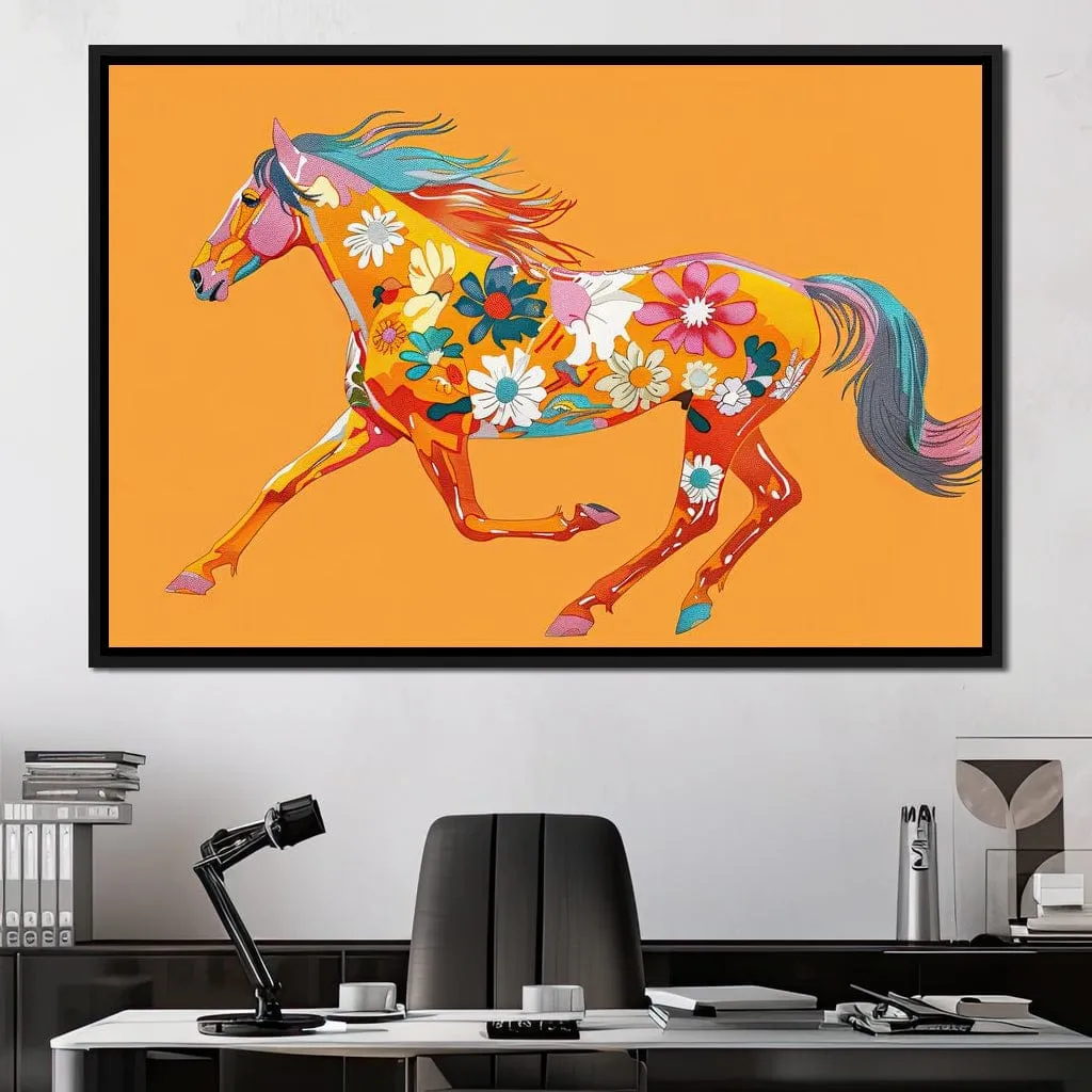 Blooming Horse on Tangerine