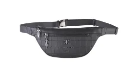 BNJ BUMBAG BLACK MATT CROCODILE  CALFSKIN BNJ BUMBAG BLACK MATT CROCODILE  CALFSKIN
