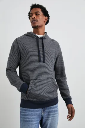 CALVIN HOODIE - NAVY CREAM STRIPE CALVIN HOODIE - NAVY CREAM STRIPE
