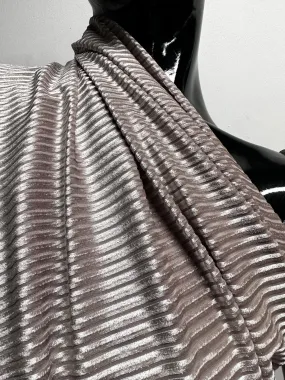 Champagne Striped Sheer Velvet Jersey Champagne Striped Sheer Velvet Jersey