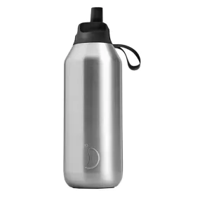 Chillys Series 2 90% Recycled 500ml Flip Bottle Stainless Steel Chillys Series 2 90% Recycled 500ml Flip Bottle Stainless Steel