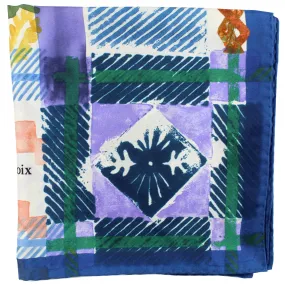 Christian Lacroix Scarf Royal Green Orange Butterfly Design - Twill Silk 36" Square Foulard Christian Lacroix Scarf Royal Green Orange Butterfly Design - Twill Silk 36" Square Foulard