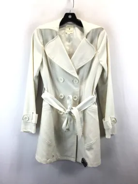 Coat Trench Coat By Twenty One In Cream, Size: S Coat Trench Coat By Twenty One In Cream, Size: S