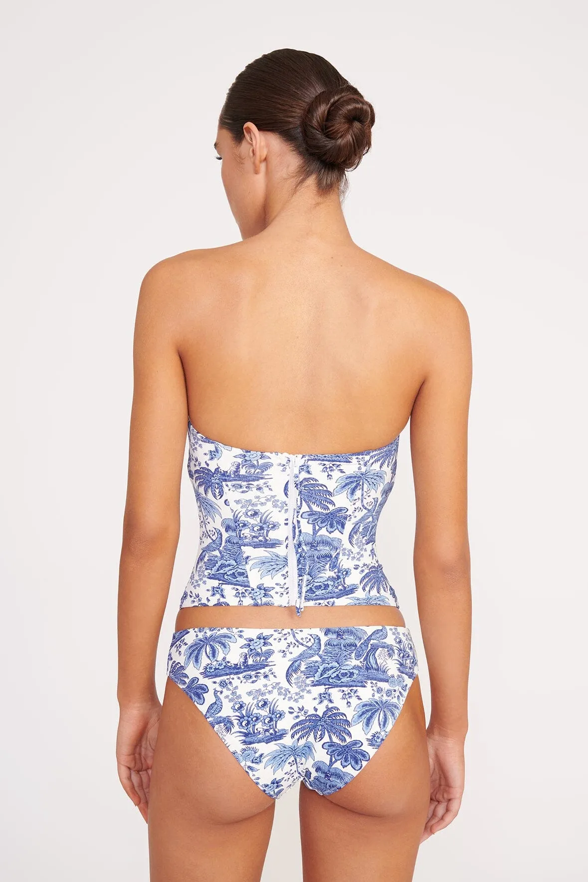 CORSAGE BIKINI BOTTOM | BLUE TOILE