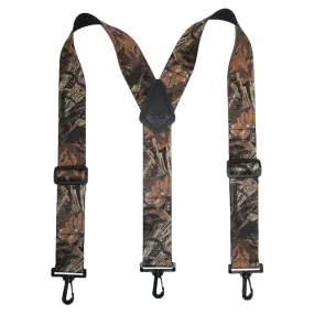 CTM® Men's Elastic Camouflage Suspenders with Black Swivel Clips CTM® Men's Elastic Camouflage Suspenders with Black Swivel Clips