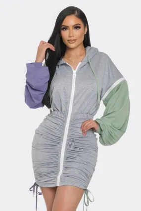 Detachable Zipper Mini Dress Detachable Zipper Mini Dress