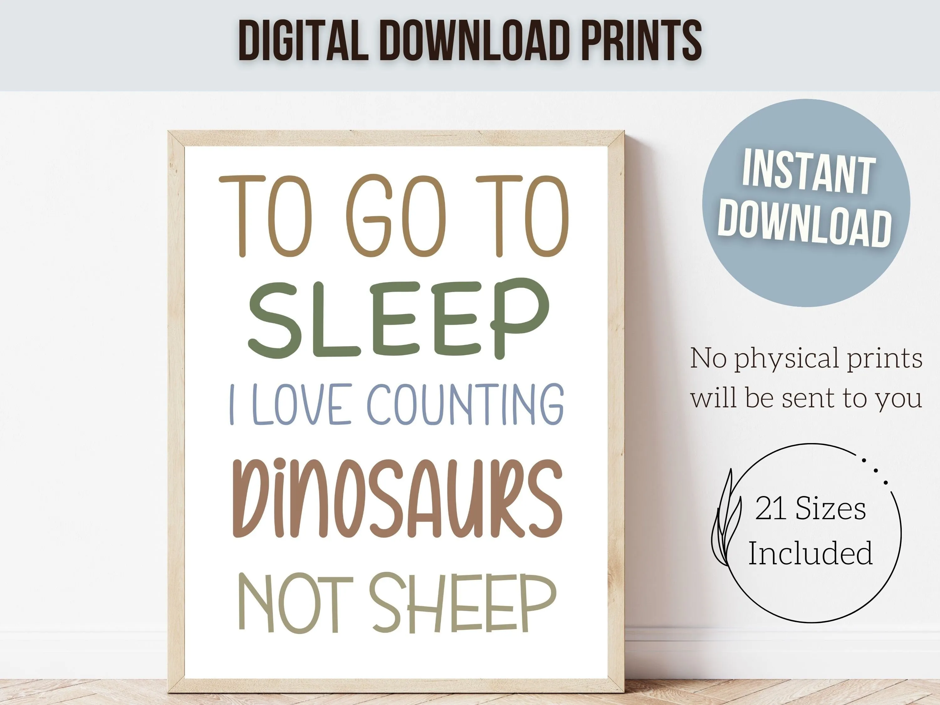 Dinosaur RAWR Nursery Prints