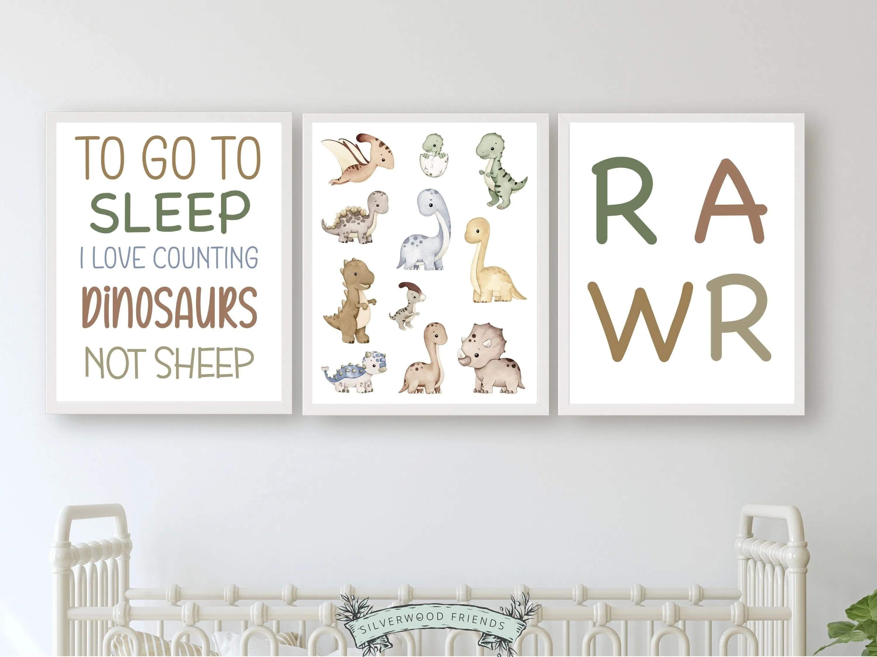 Dinosaur RAWR Nursery Prints