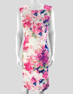 Dkny Flower Sheath Dress Sleeveless Women 16 US Dkny Flower Sheath Dress Sleeveless Women 16 US