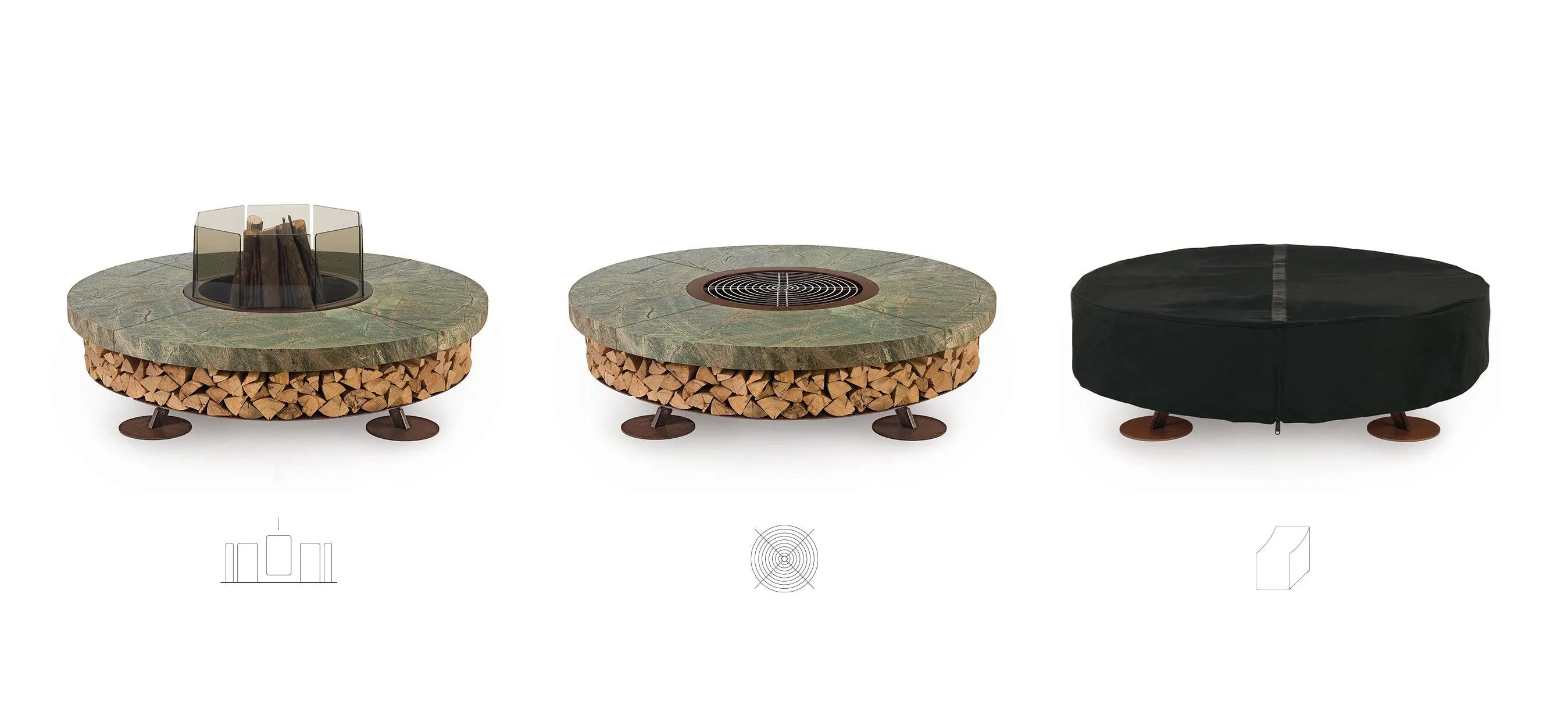 Ercole Marble Fire Pit