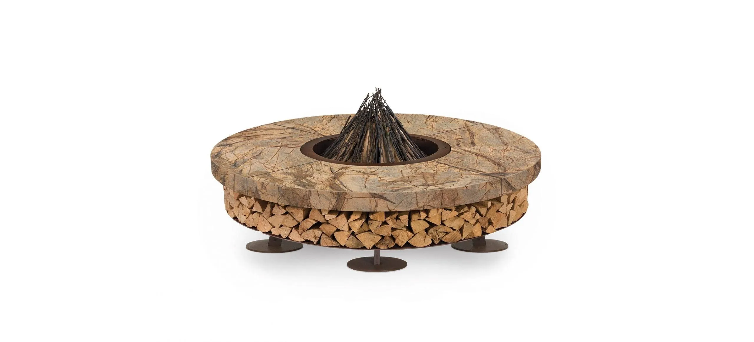 Ercole Marble Fire Pit