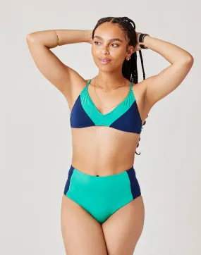 Erin Colorblock Bottom: Fern w. Navy - FINAL SALE Erin Colorblock Bottom: Fern w. Navy - FINAL SALE