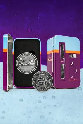 Fallout Nuka-Cola Quantum Coin in Mini Fridge Tin Fallout Nuka-Cola Quantum Coin in Mini Fridge Tin