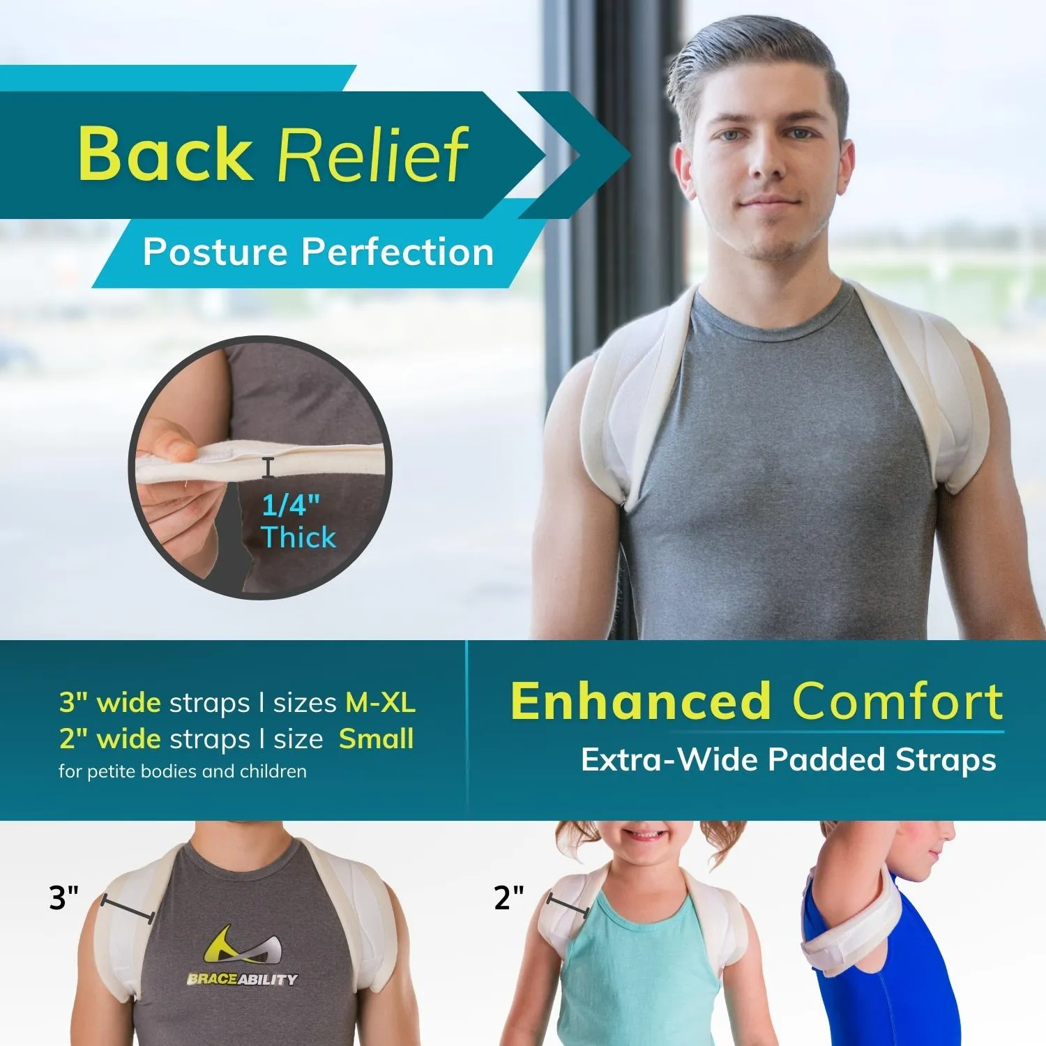 Figure 8 Clavicle Support & Posture Improvement Strap for Men & Women