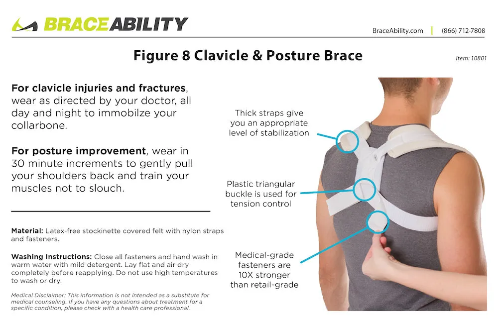 Figure 8 Clavicle Support & Posture Improvement Strap for Men & Women