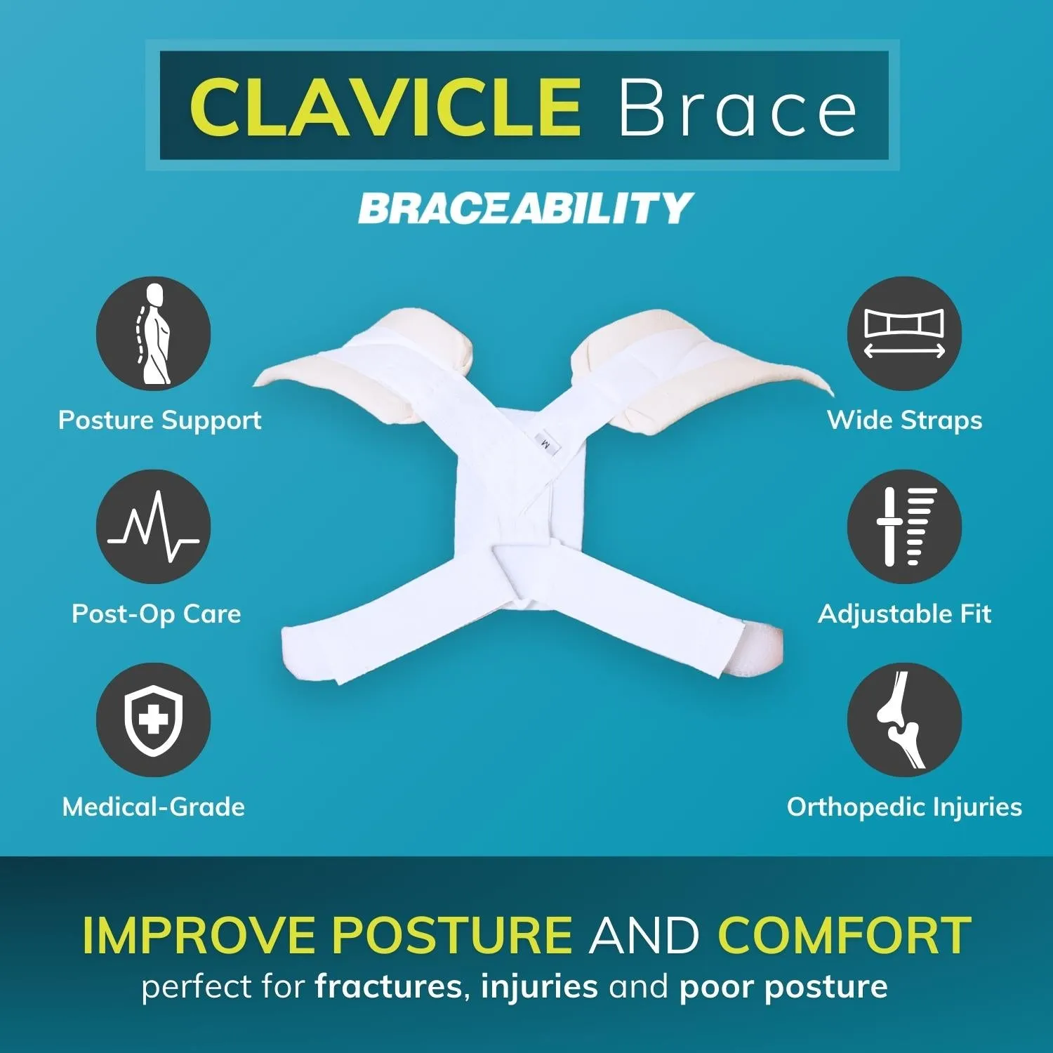 Figure 8 Clavicle Support & Posture Improvement Strap for Men & Women