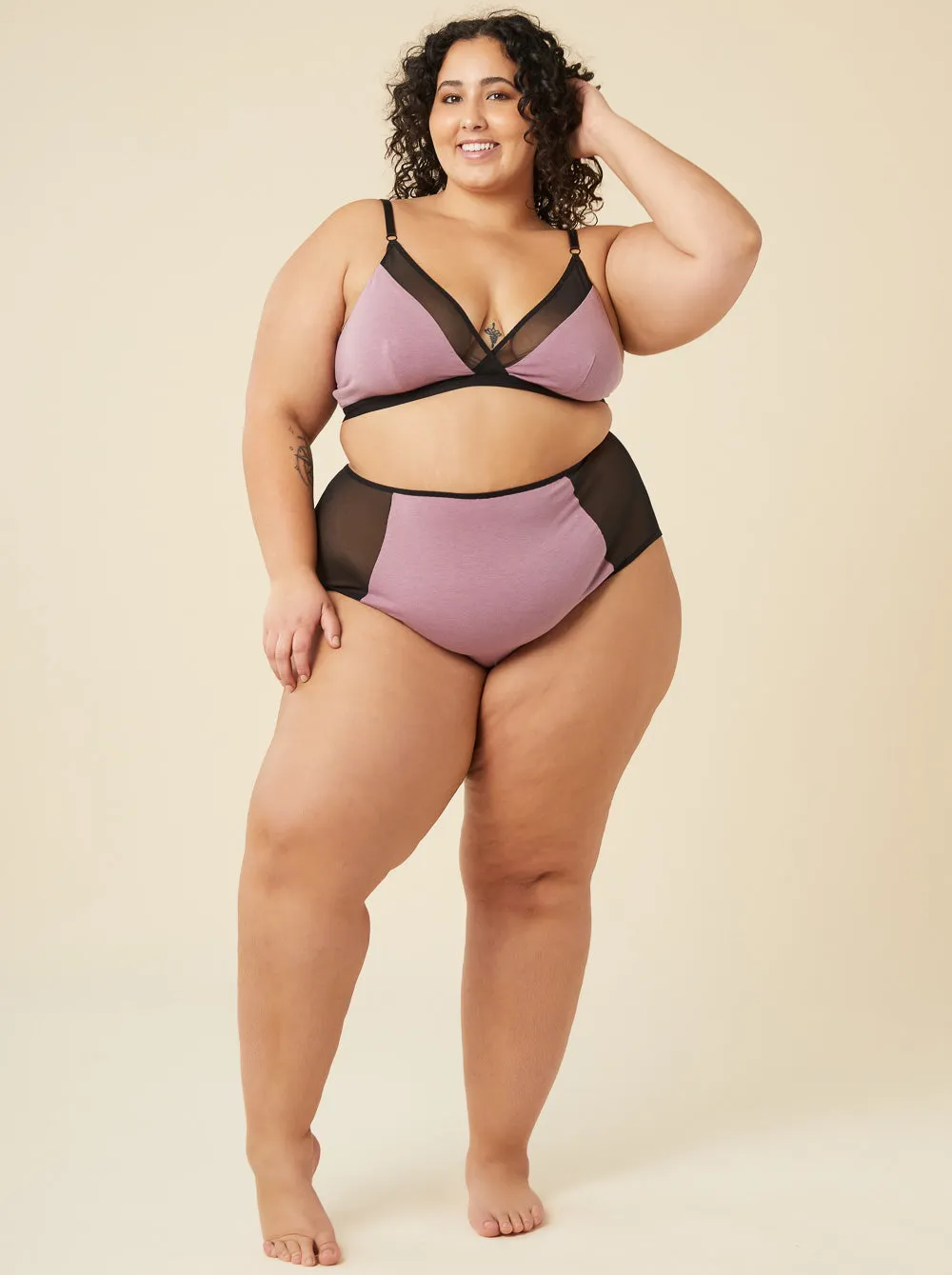Fold Over Elastic Lingerie Kit (View A) Fabric   Notions - Aubergine