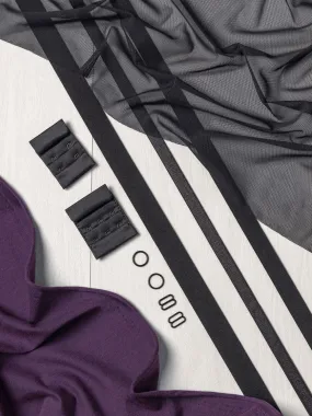 Fold Over Elastic Lingerie Kit (View A) Fabric   Notions - Aubergine Fold Over Elastic Lingerie Kit (View A) Fabric   Notions - Aubergine