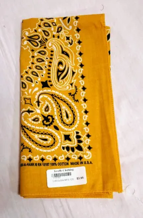 Gold Paisley Bandana Gold Paisley Bandana