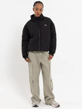 Graffiti Quilted Crop Puffer Graffiti Quilted Crop Puffer
