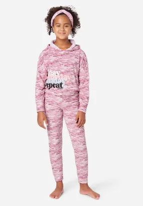 Graphic Space-Dyed Hoodie Pajama Set Graphic Space-Dyed Hoodie Pajama Set