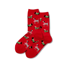 HOTSOX Women's Christmas Dogs Crew Socks HOTSOX Women's Christmas Dogs Crew Socks