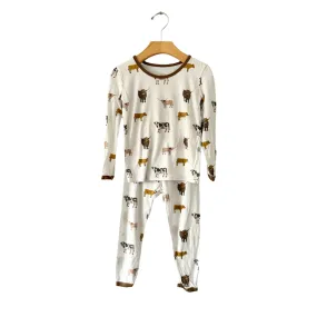 Kyte / White x farm animals pajama set / 3T Kyte / White x farm animals pajama set / 3T