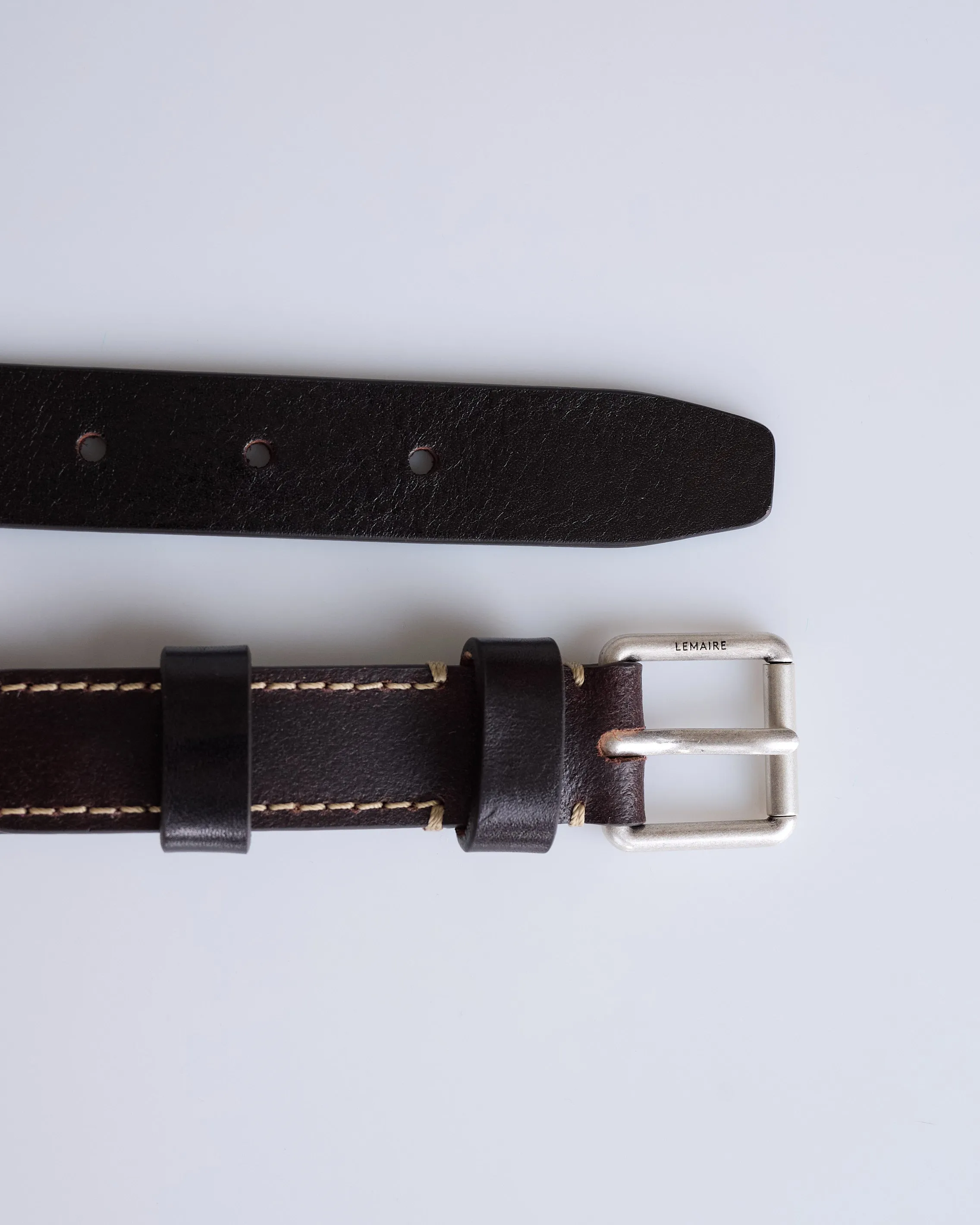 Lemaire Reversed Belt 25 Dark Brown