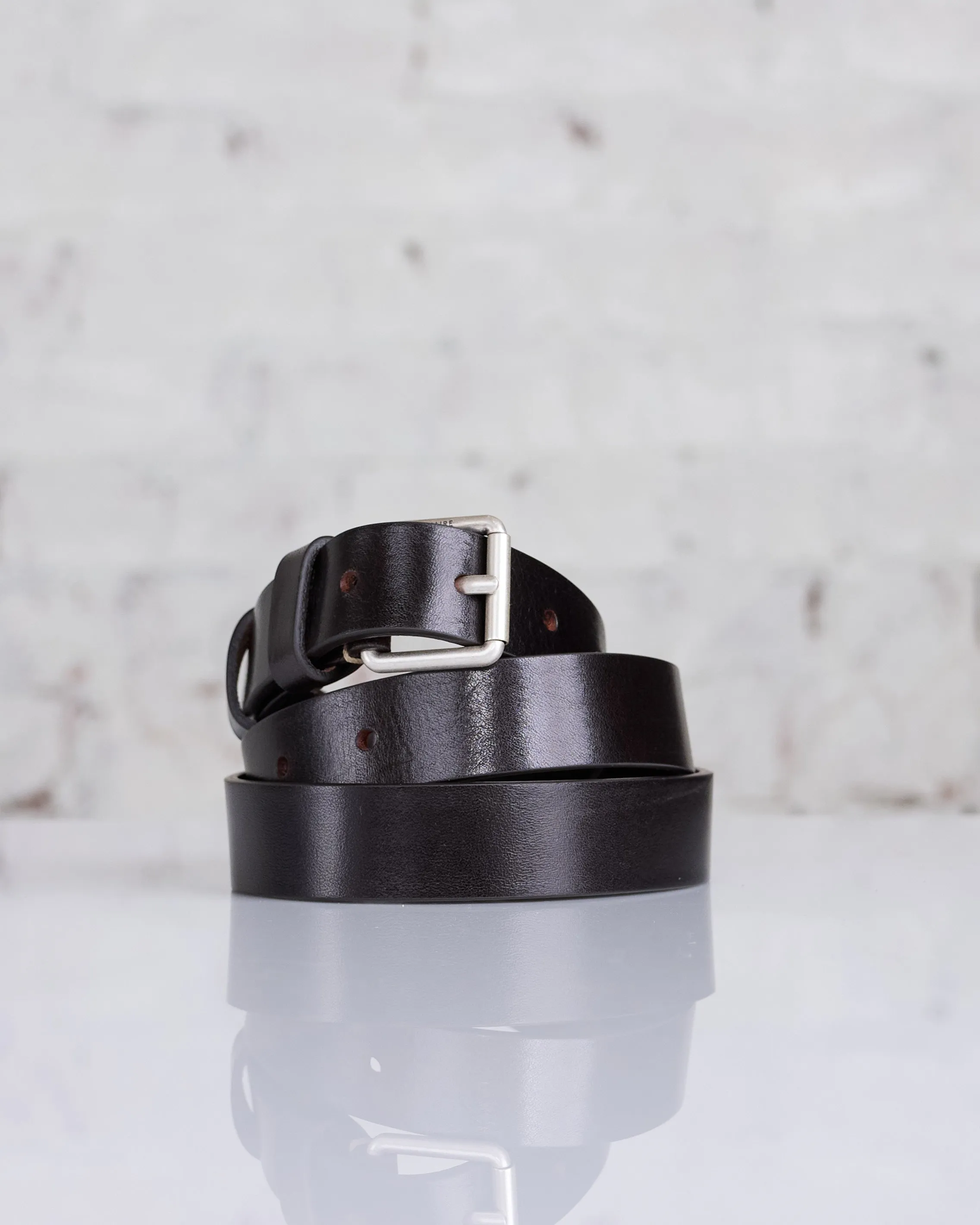 Lemaire Reversed Belt 25 Dark Brown