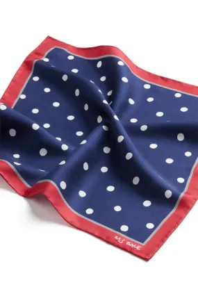 M.J. Bale - Mercury Pocket Square - Navy Red White M.J. Bale - Mercury Pocket Square - Navy Red White