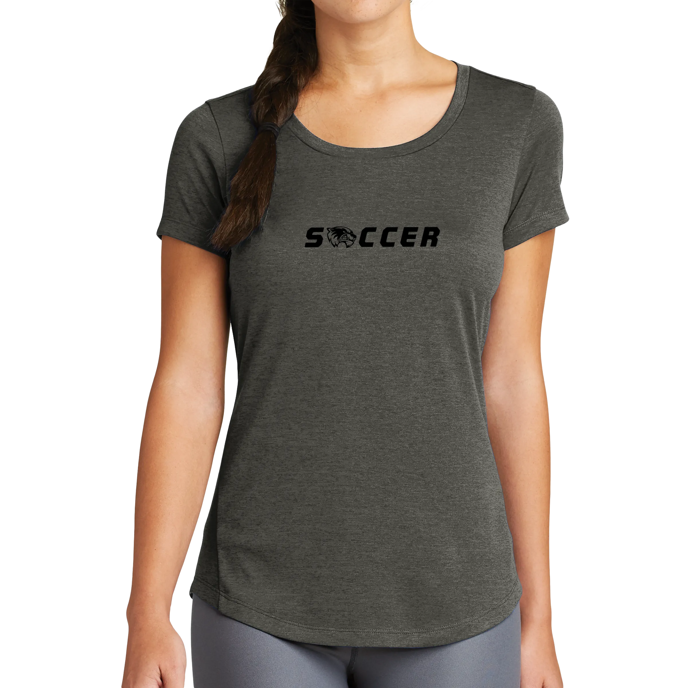New Era Ladies Series Performance Scoop Tee- Soccer Head