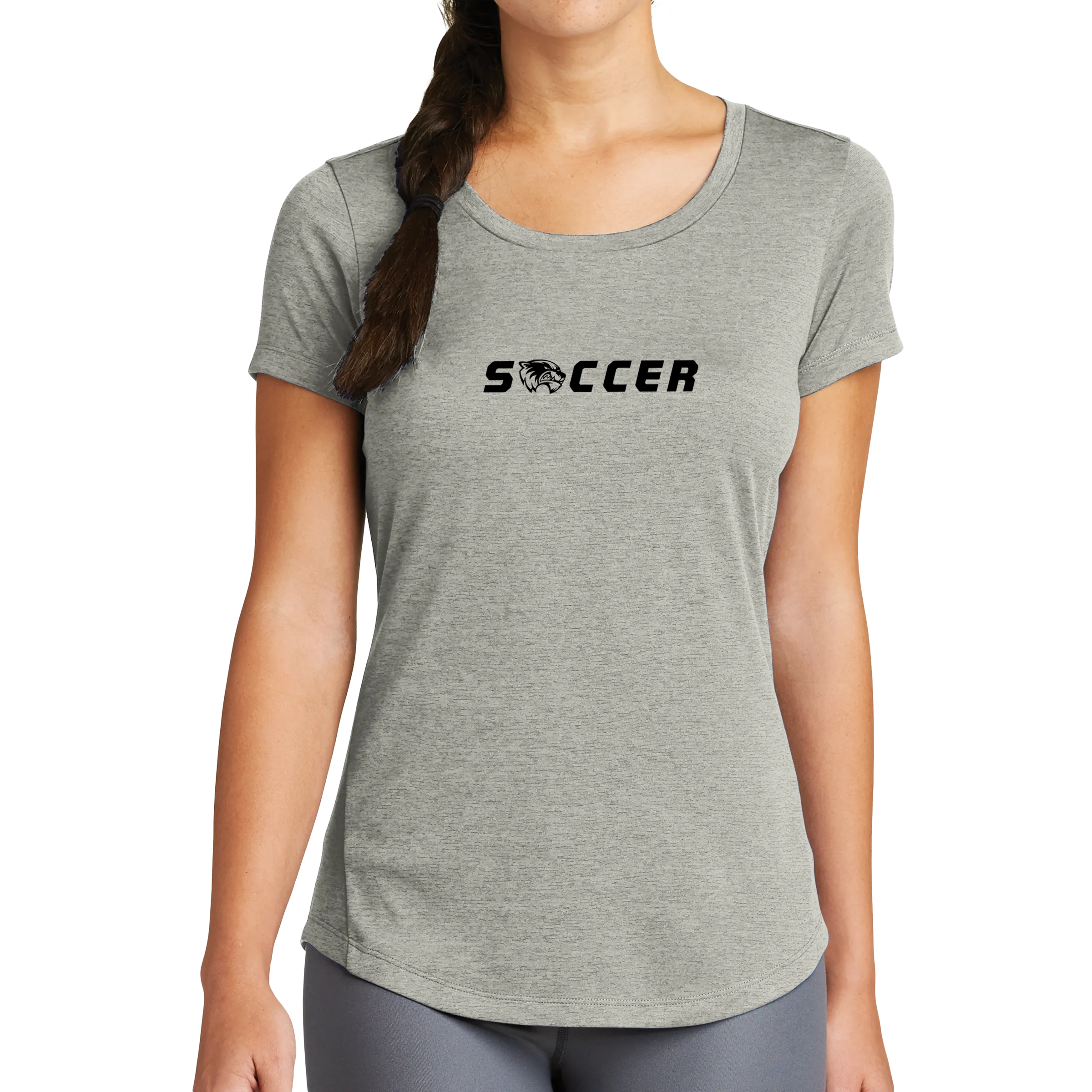 New Era Ladies Series Performance Scoop Tee- Soccer Head
