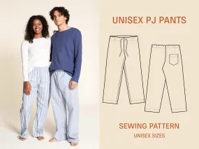 Pajama Pants sewing pattern- Unisex Pajama Pants sewing pattern- Unisex