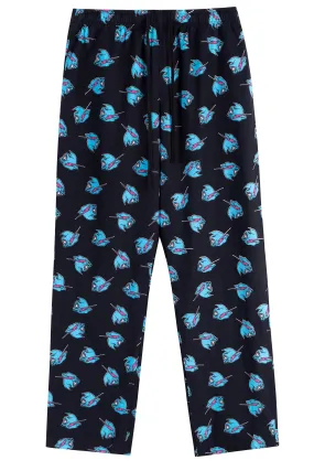 PANTHER FLANNEL PAJAMA PANTS - BLACK PANTHER FLANNEL PAJAMA PANTS - BLACK