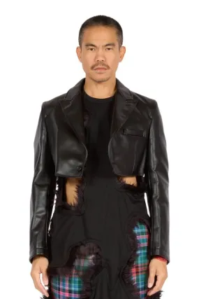 PU Pillow Back Cropped Jacket PU Pillow Back Cropped Jacket