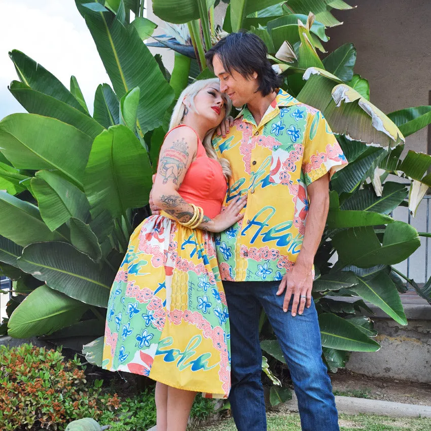 "Final Sale" Hawaiian Holiday Paradise Button-Up Shirt