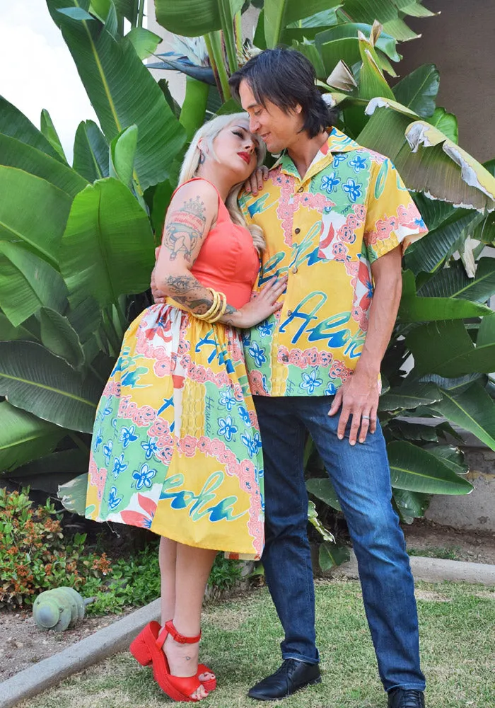 "Final Sale" Hawaiian Holiday Paradise Button-Up Shirt