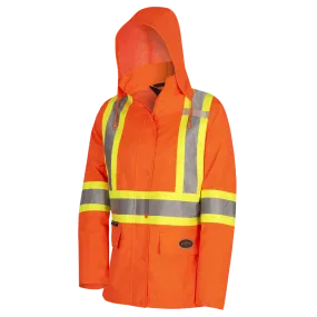 Rain Coat - Pioneer Women's Hi-Viz Waterproof 300D Polyester/PU Rainwear 5627W / 5629W Rain Coat - Pioneer Women's Hi-Viz Waterproof 300D Polyester/PU Rainwear 5627W / 5629W
