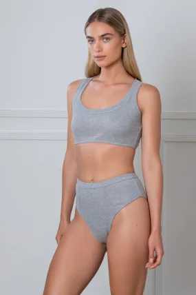 Rib Boyfriend Briefs Grey Rib Boyfriend Briefs Grey