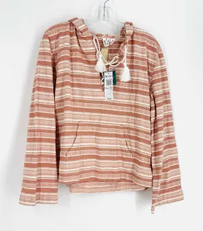 Roxy Size S Orange/Cream Stripe Hooded NEW Pullovers Pullover Roxy Size S Orange/Cream Stripe Hooded NEW Pullovers Pullover
