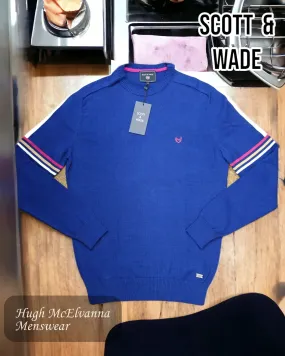 Scott & Wade 'HUGO' Blue Crew Neck Pullover Scott & Wade 'HUGO' Blue Crew Neck Pullover