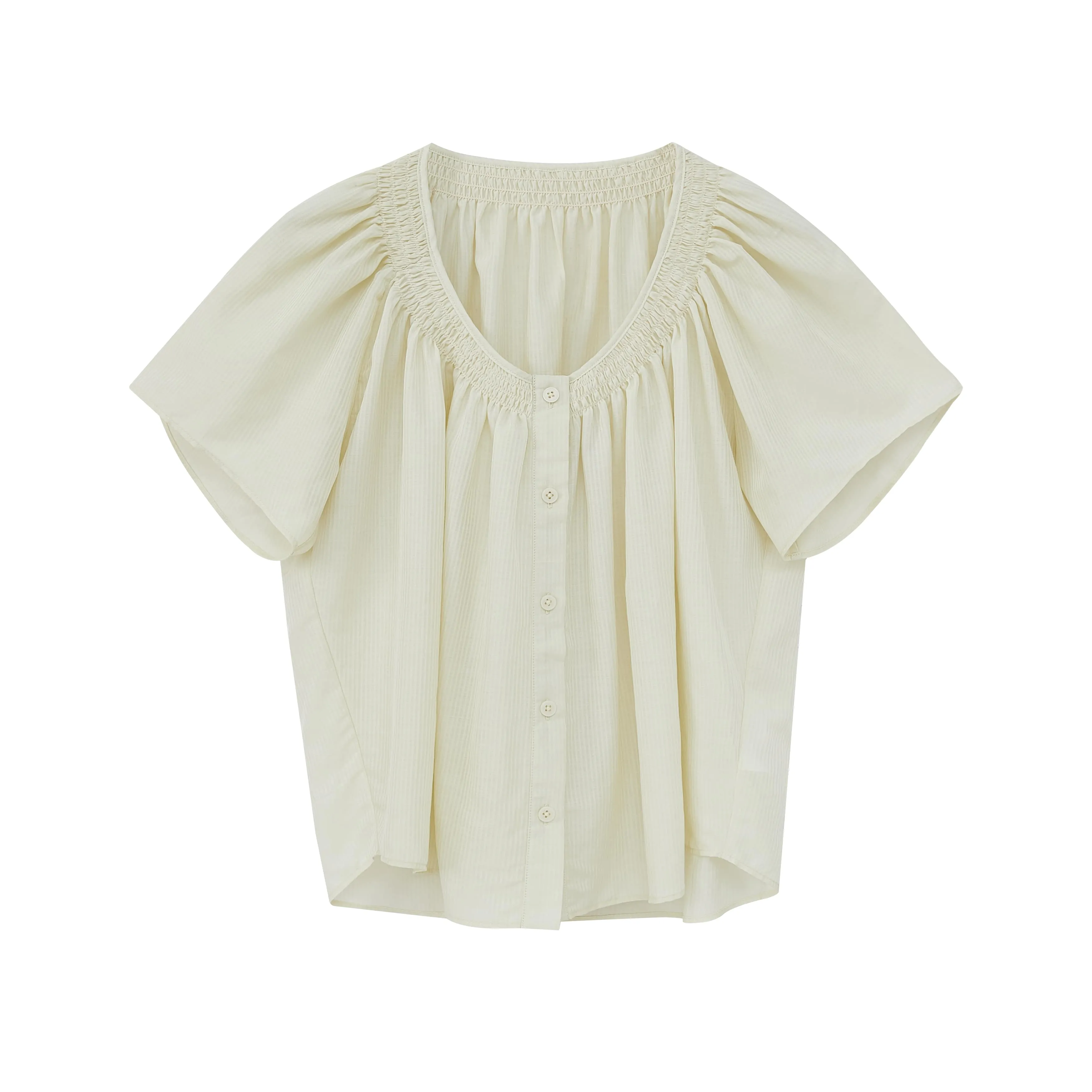 Silk Cotton U Neck Pajama Top