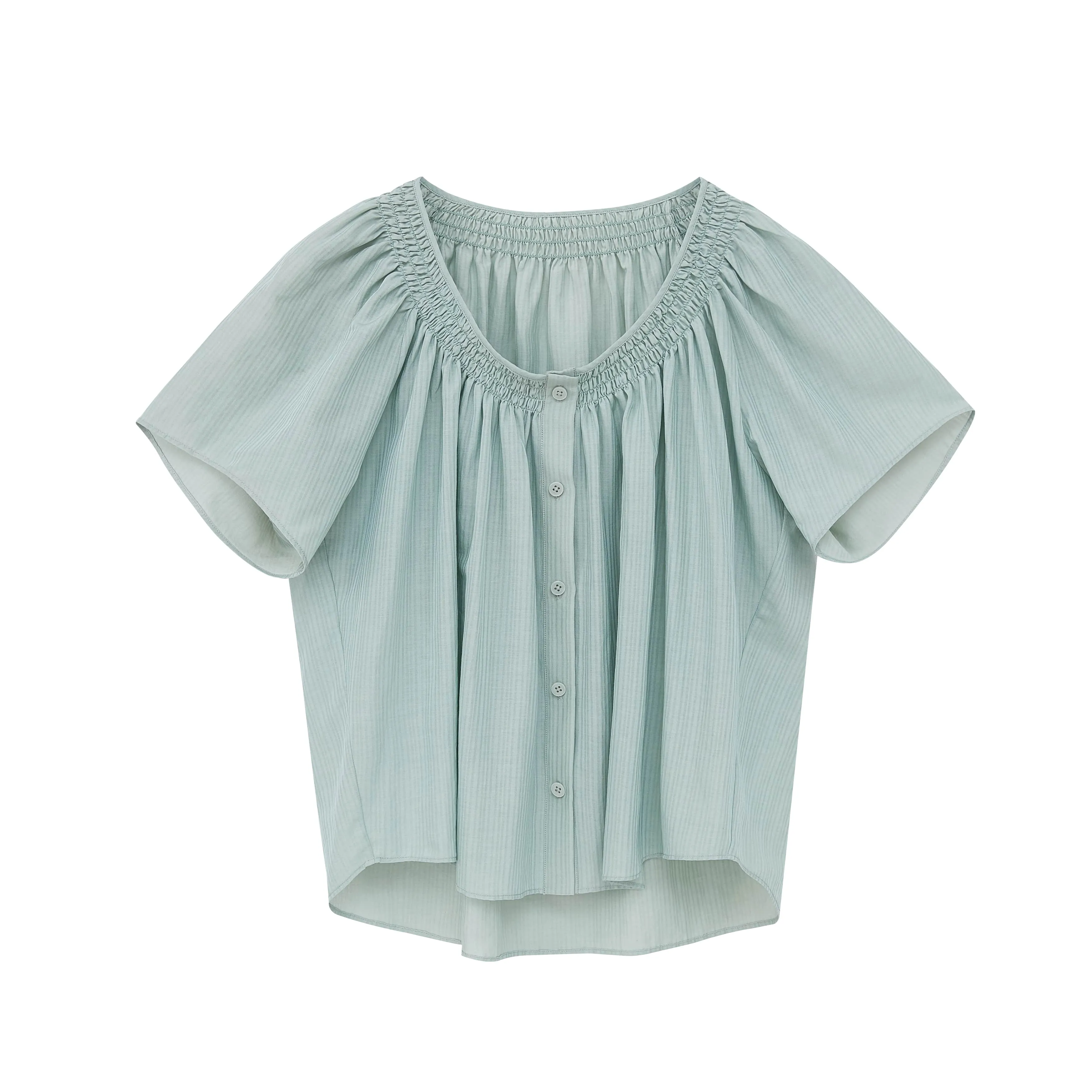 Silk Cotton U Neck Pajama Top
