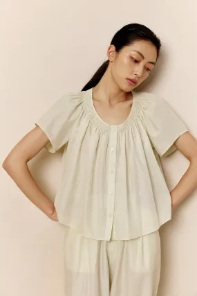 Silk Cotton U Neck Pajama Top Silk Cotton U Neck Pajama Top
