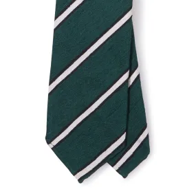Silk Shantung Textured Stripe Hand-rolled Tie Silk Shantung Textured Stripe Hand-rolled Tie