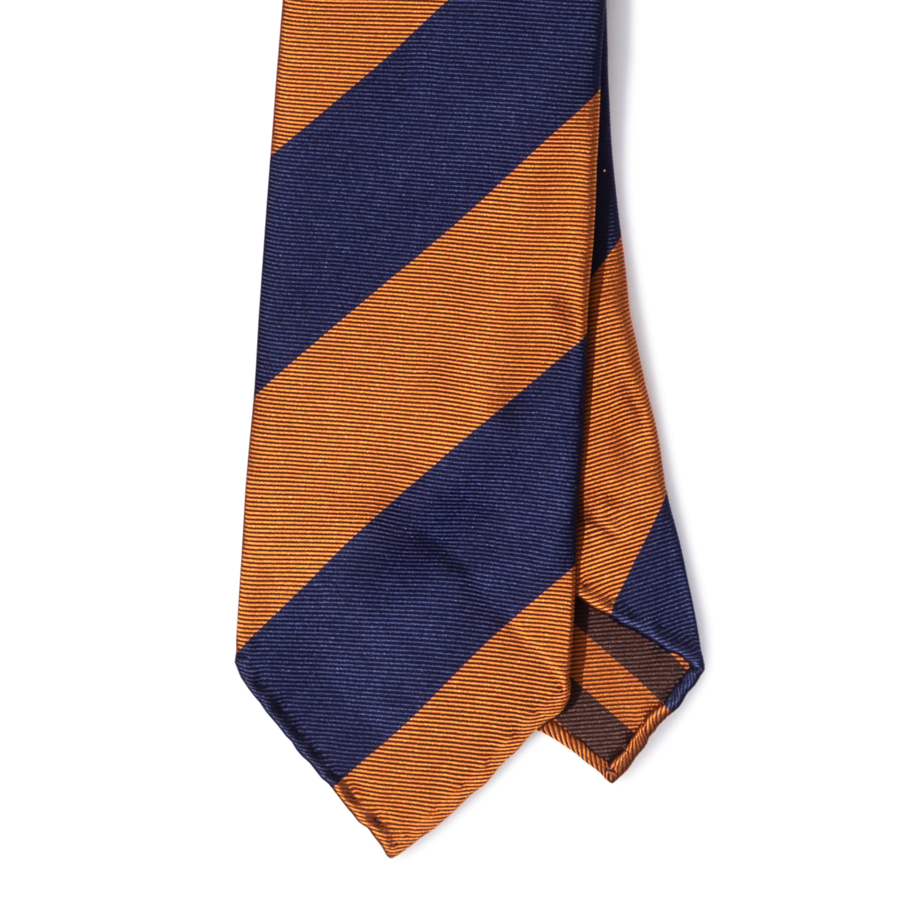 Silk Textured Jacquard Stripe Hand-rolled Tie