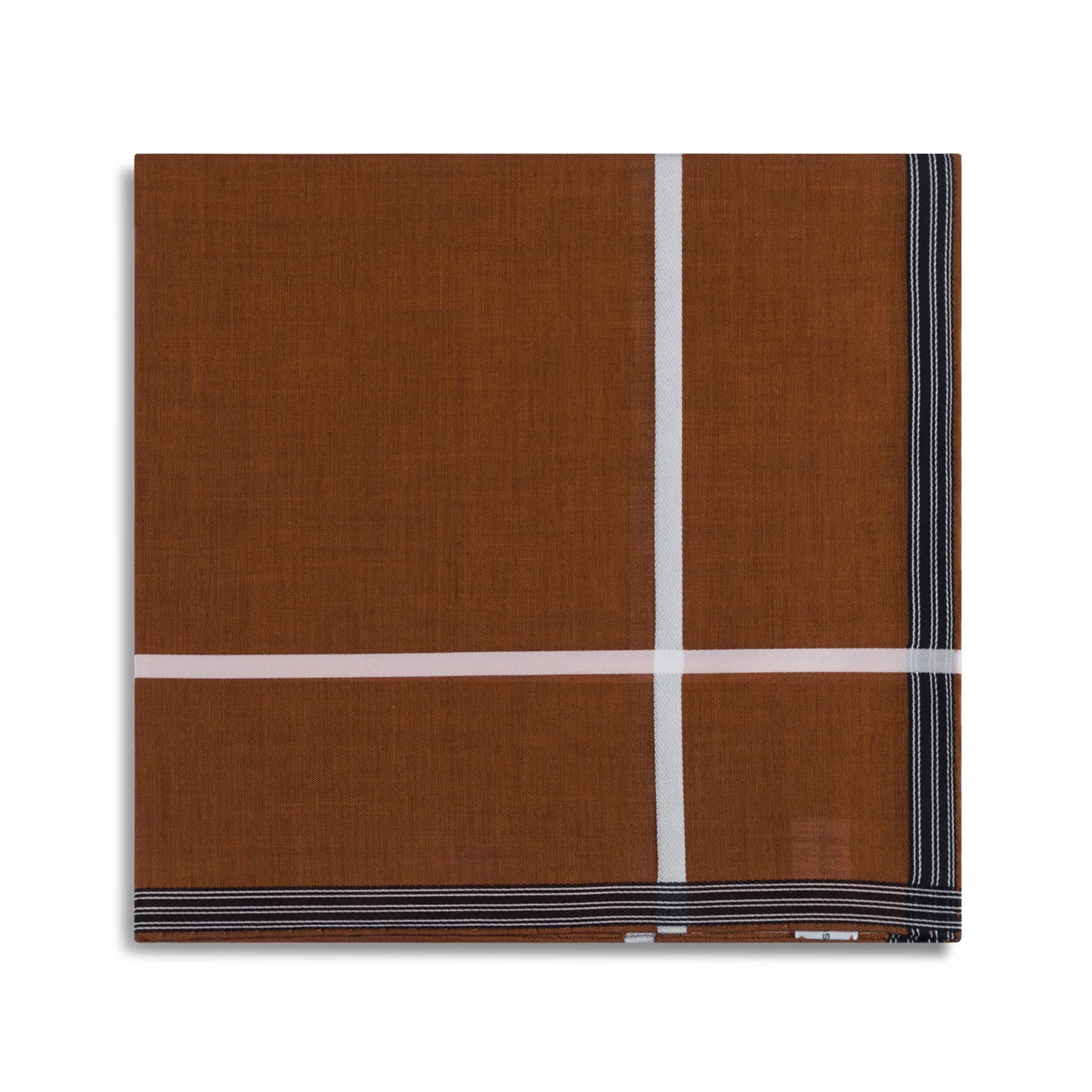 Simonnot Godard "Socotra" Pocket Square in Brown